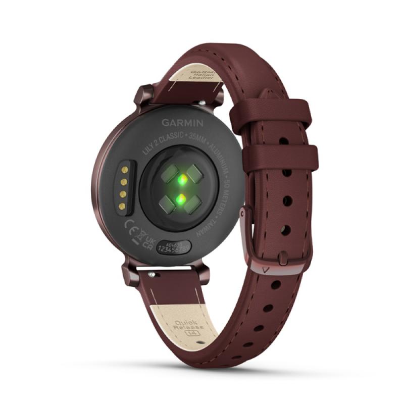 Garmin LILY 2 Classic, DarkBronze/Mulberry, Leather