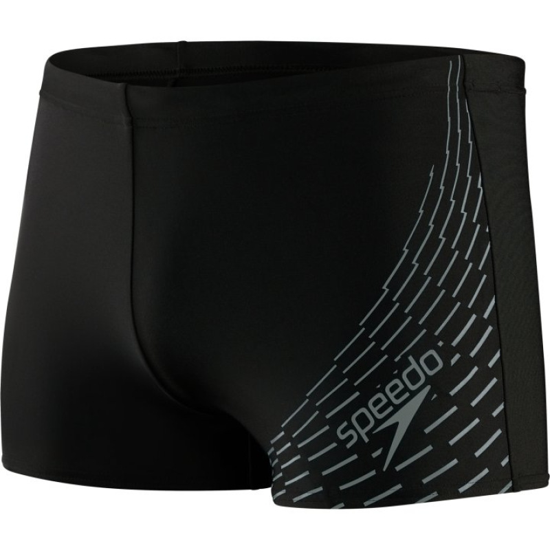 Pánske plavky Speedo Medley Logo Aquashort čierna/sivá