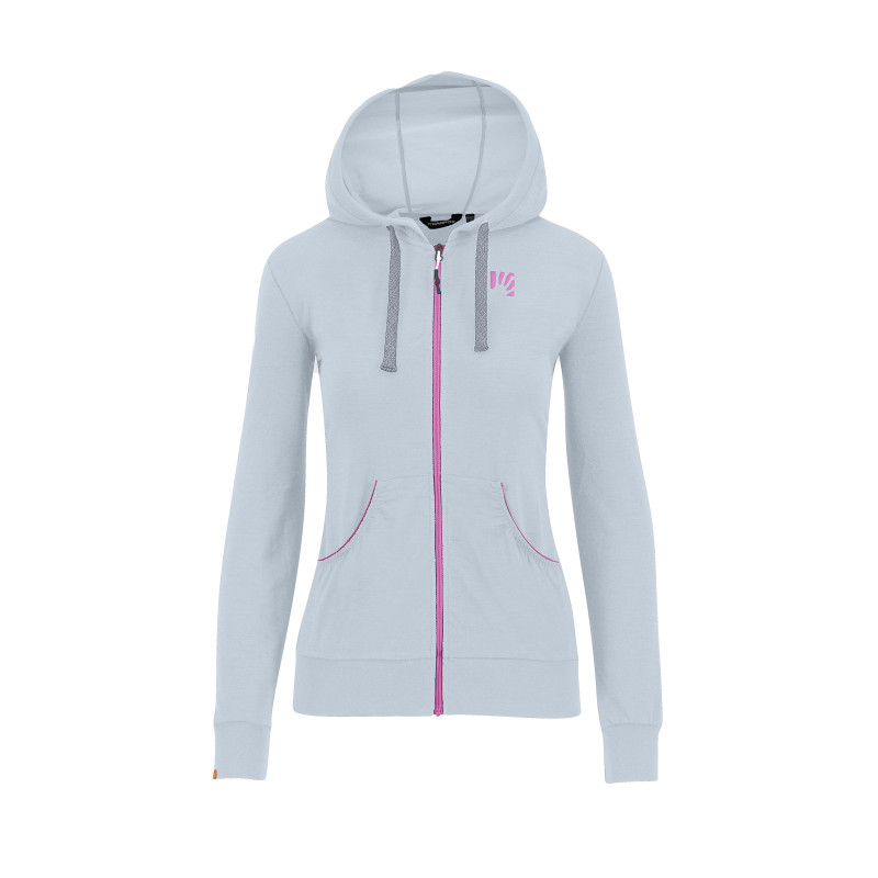 Karpos COPPOLO MERINO dámska FULL ZIP mikina s kapucňou mist/bloom