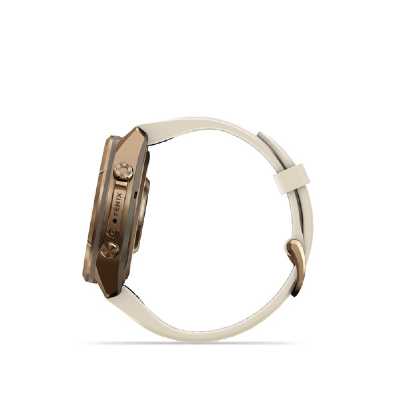 Garmin fenix 9 Pro - 43mm, AMOLED, Sapphire, Autumn Gold Titanium, Cream/French Gray band 1
