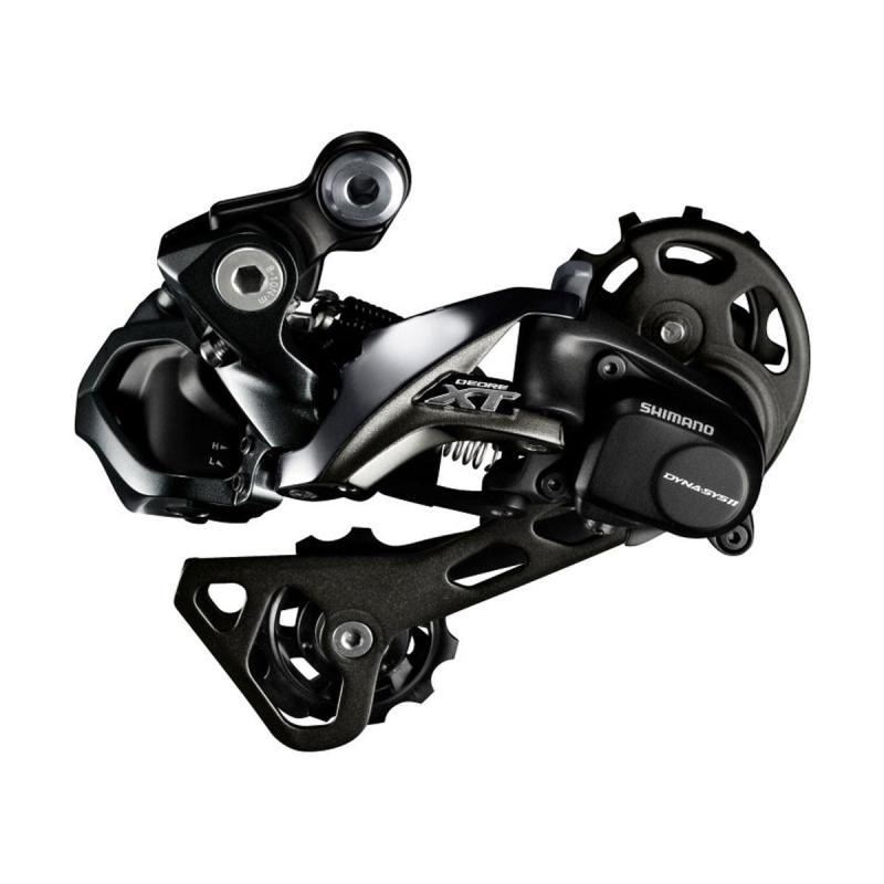 SHIMANO prehadzovačka XT M8050 11sp. Di2 čierna dlhé ramienko Shadow+