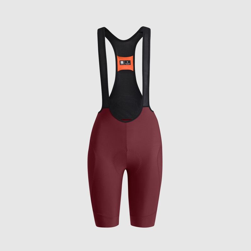 Sportful Colorful Pulse dámske kraťasy s trakmi Red Wine