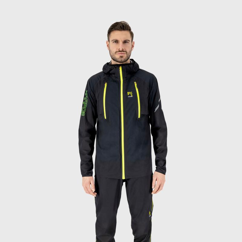 Karpos Lavaredo Rain Bunda čierna/zelená fluo 3