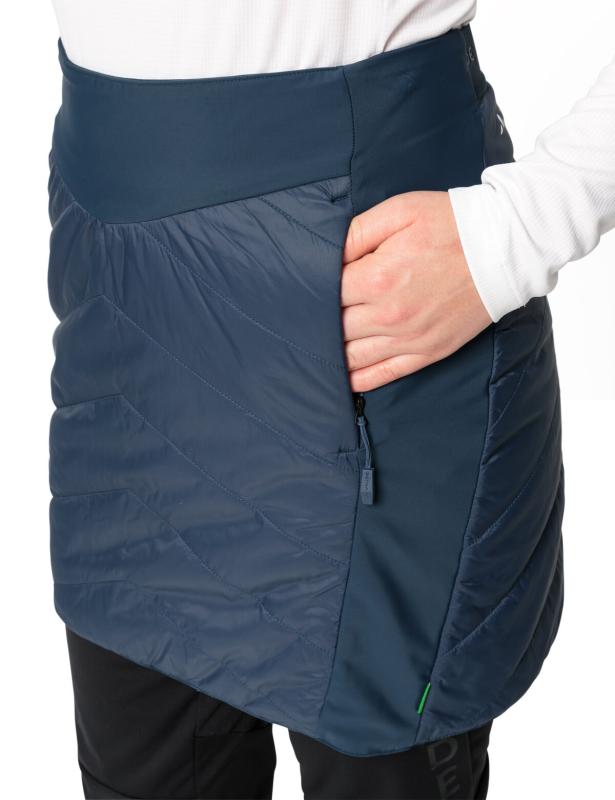 Vaude zateplená sukňa Sesvenna Reversible II, dámska, dark sea/blue 4