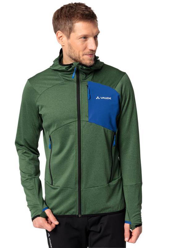 Vaude turistická mikina s kapucňou Monviso Fleece, pánska, woodland