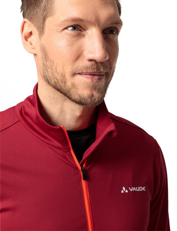 Vaude fleecový pulóver Livigno Halfzip II, pánsky, dark indian red