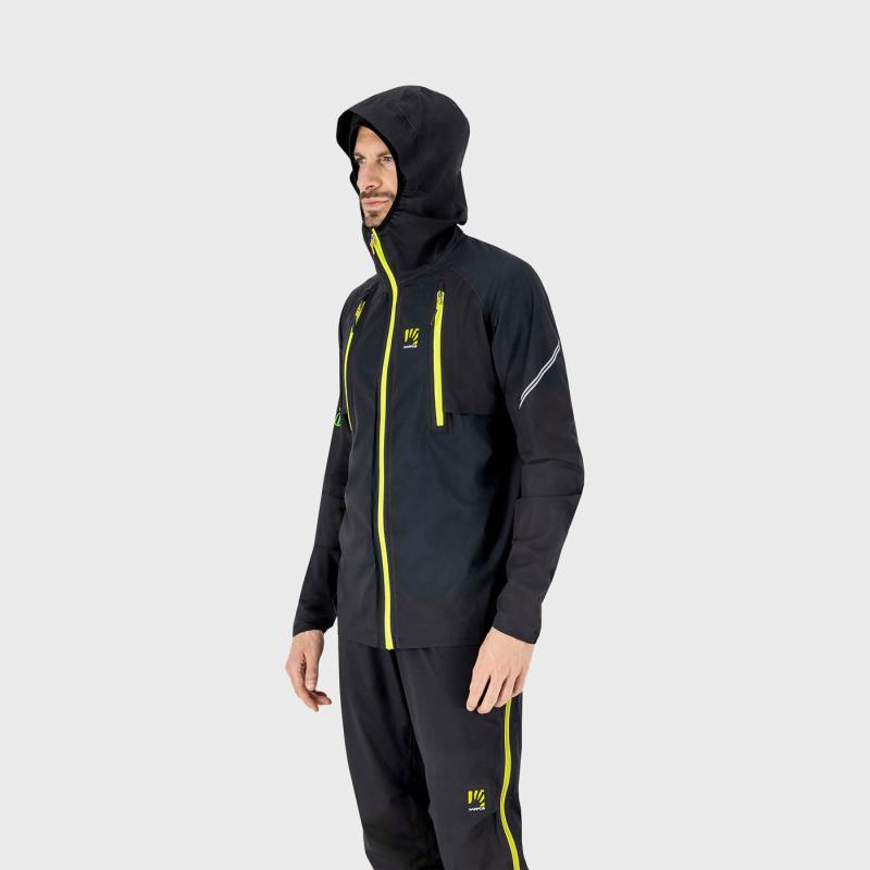 Karpos Lavaredo Rain Bunda čierna/zelená fluo 8