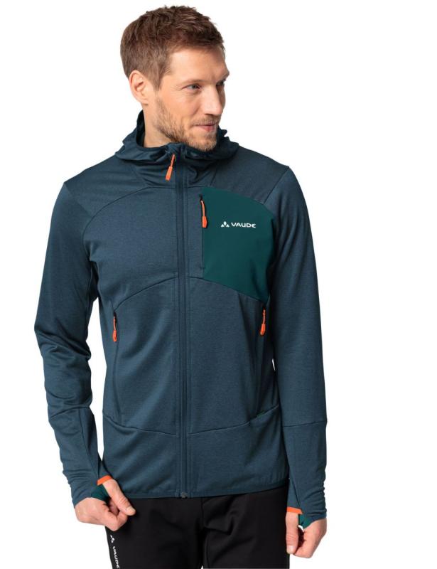 Vaude turistická mikina s kapucňou Monviso Fleece, pánska, woodland