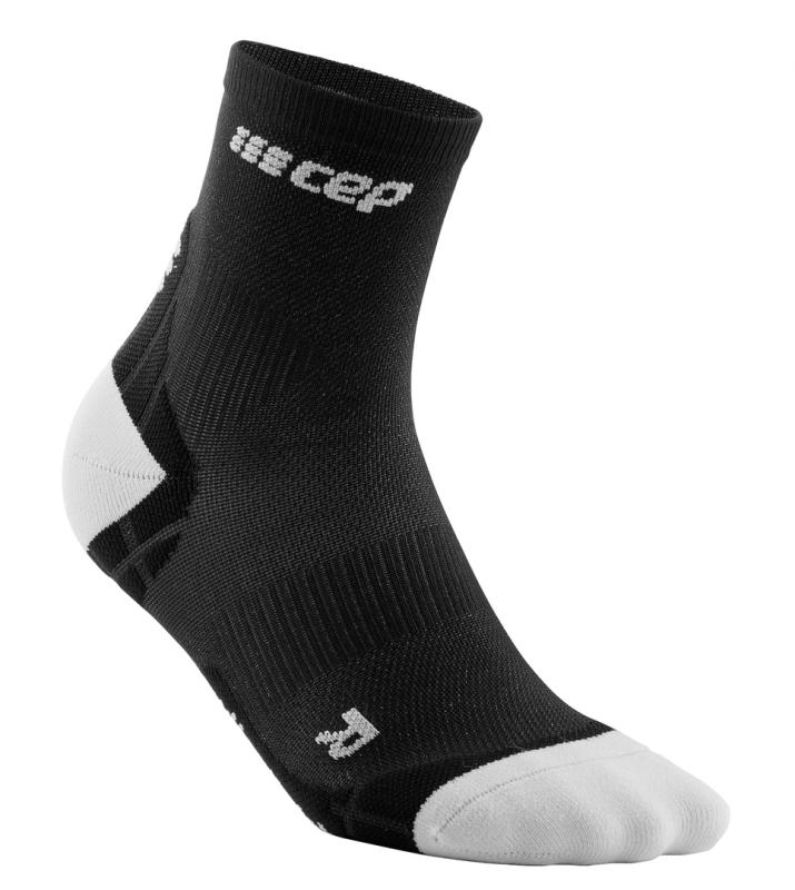 CEP krátke ponožky ultralight čierna/svetlá šedá