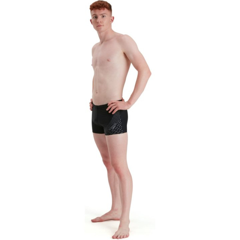 Pánske plavky Speedo Medley Logo Aquashort čierna/sivá 1