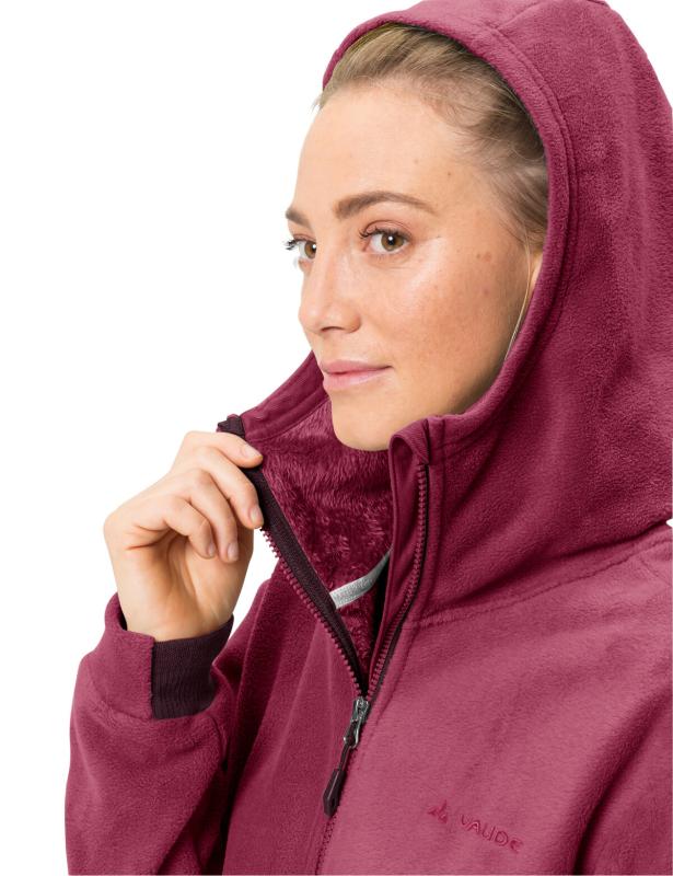 Vaude mikina s kapucňou Neyland Fleece, dámska, passion fruit