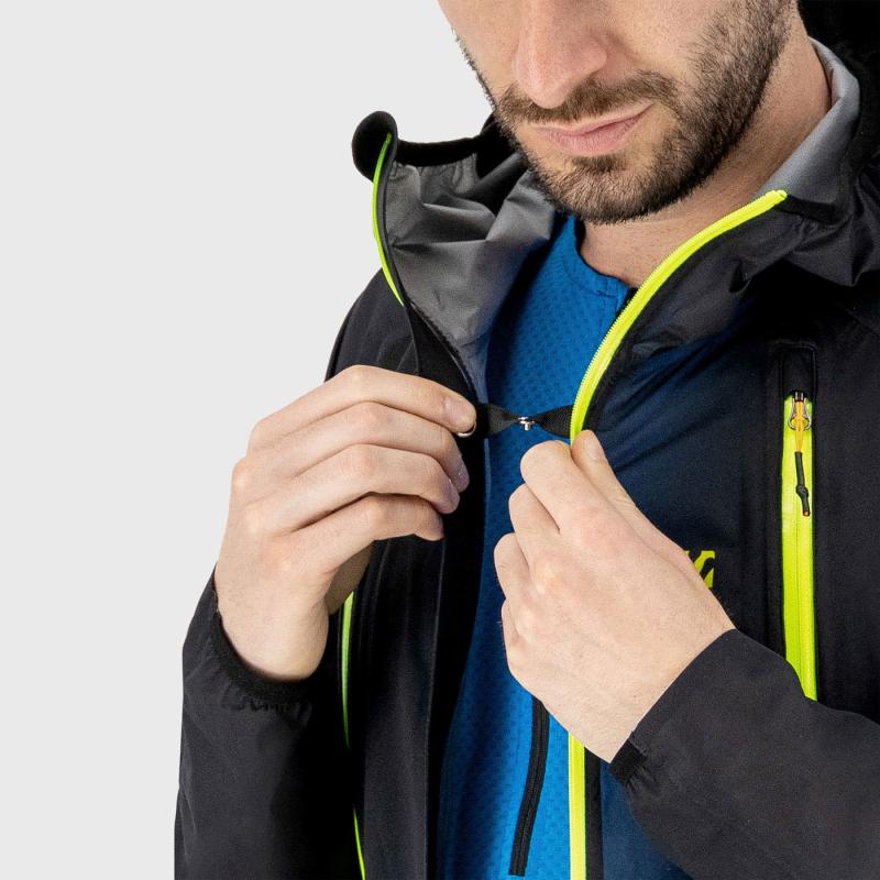 Karpos Lavaredo Rain Bunda čierna/zelená fluo 6