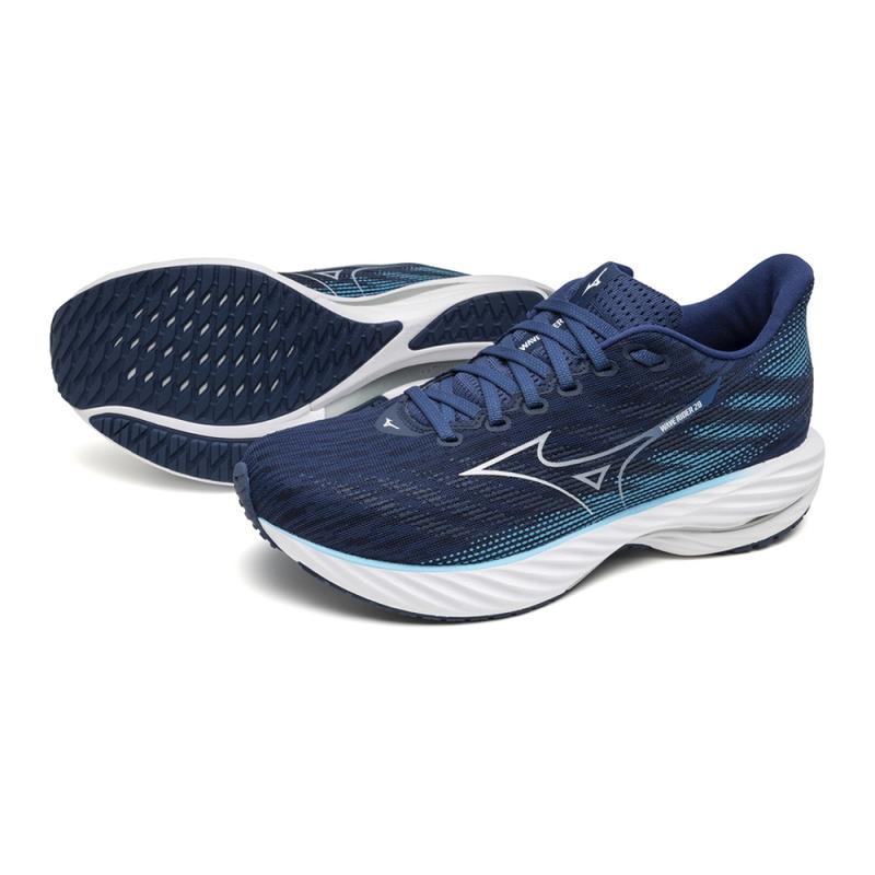 MIZUNO WAVE RIDER 28 / Estate Blue/White/River Blue