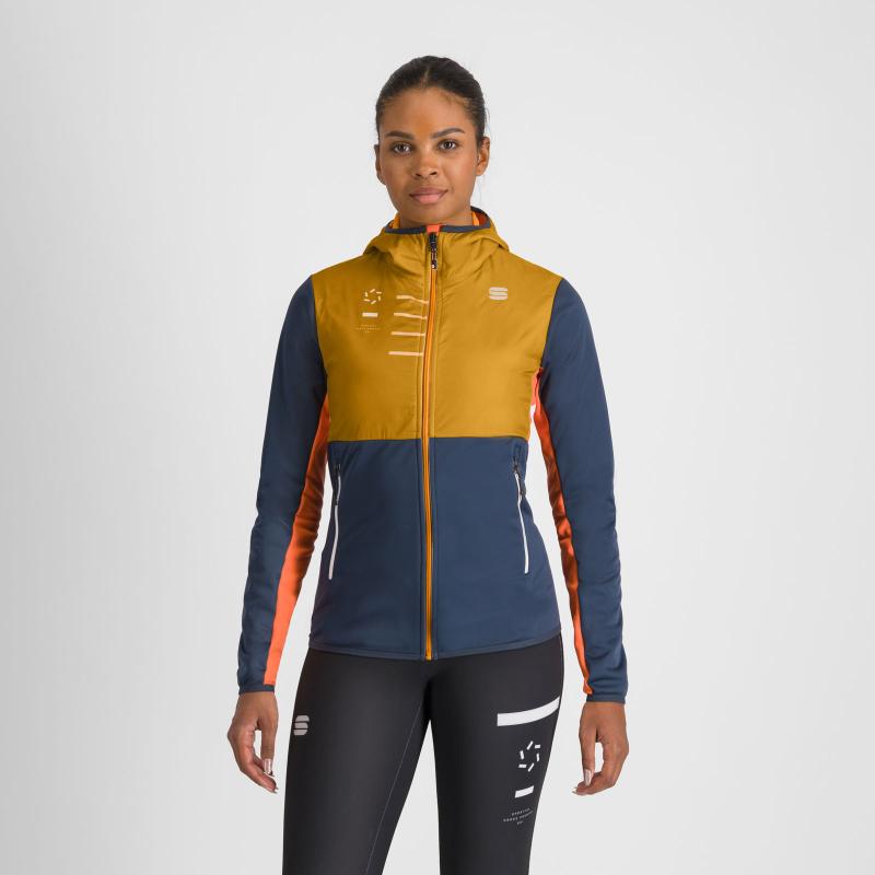 Sportful RYTHMO dámska bunda wood yellow/galaxy blue