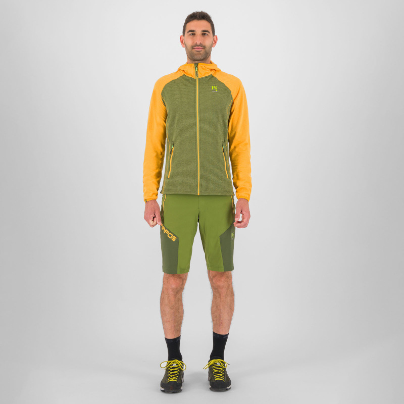 Karpos AMBRIZZOLA FULL-ZIP mikina s kapucňou cedar green/radiant 5