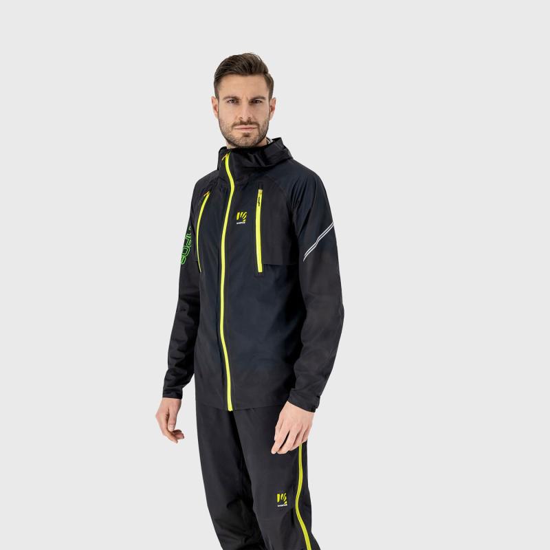 Karpos Lavaredo Rain Bunda čierna/zelená fluo 5