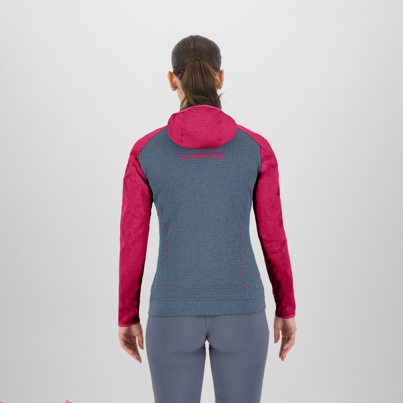 Karpos AMBRIZZOLA dámska FULL-ZIP mikina s kapucňou ombre blue/innuendo 3
