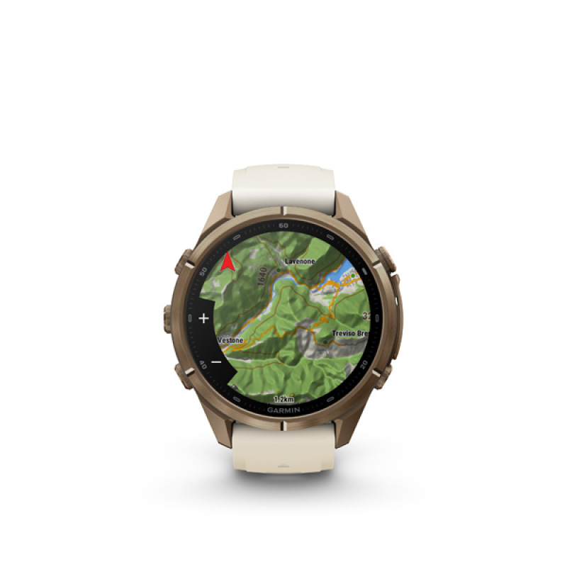 Garmin fenix 9 Pro - inReach, 43mm, AMOLED, Sapphire, Autumn Gold Titanium, Cream/French 8