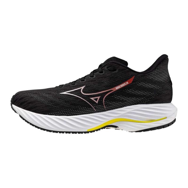 MIZUNO WAVE RIDER 28 / Black/White/Evening Primrose