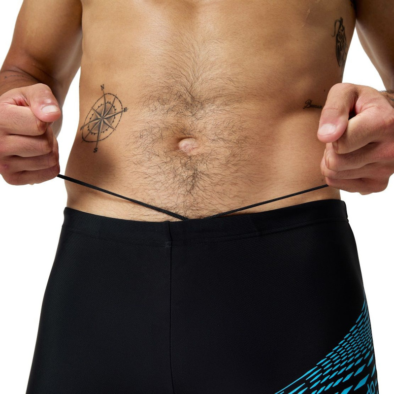 Pánske plavky Speedo Medley Logo Aquashort čierna/modrá 1