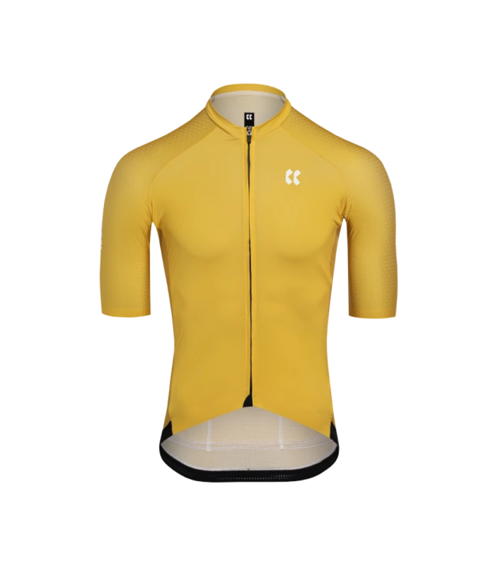 Cyklistický dres PASSION Z6 | Dres RAZOR | Gold Yellow