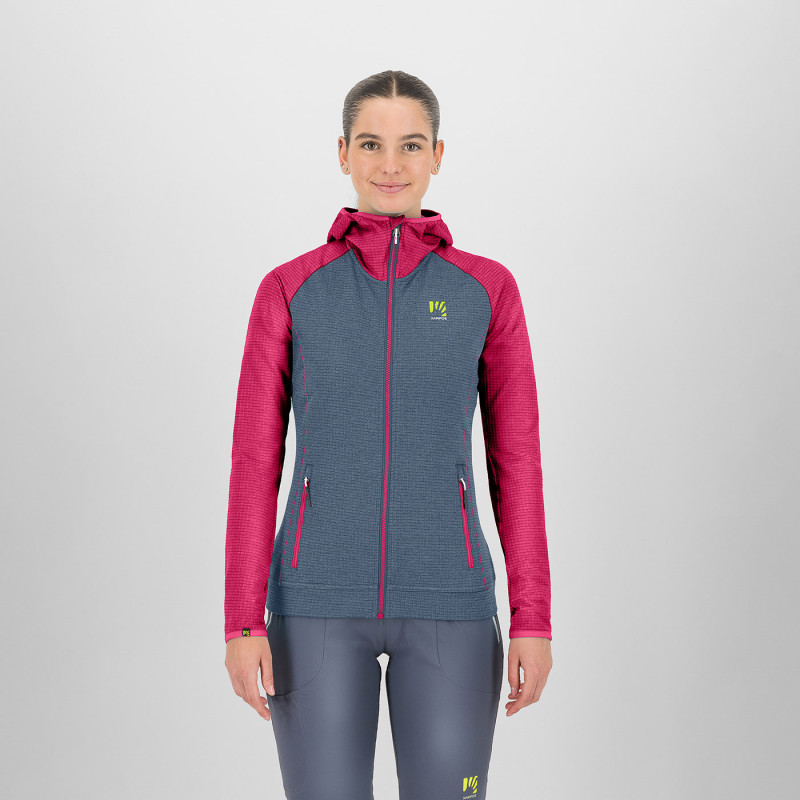 Karpos AMBRIZZOLA dámska FULL-ZIP mikina s kapucňou ombre blue/innuendo 2