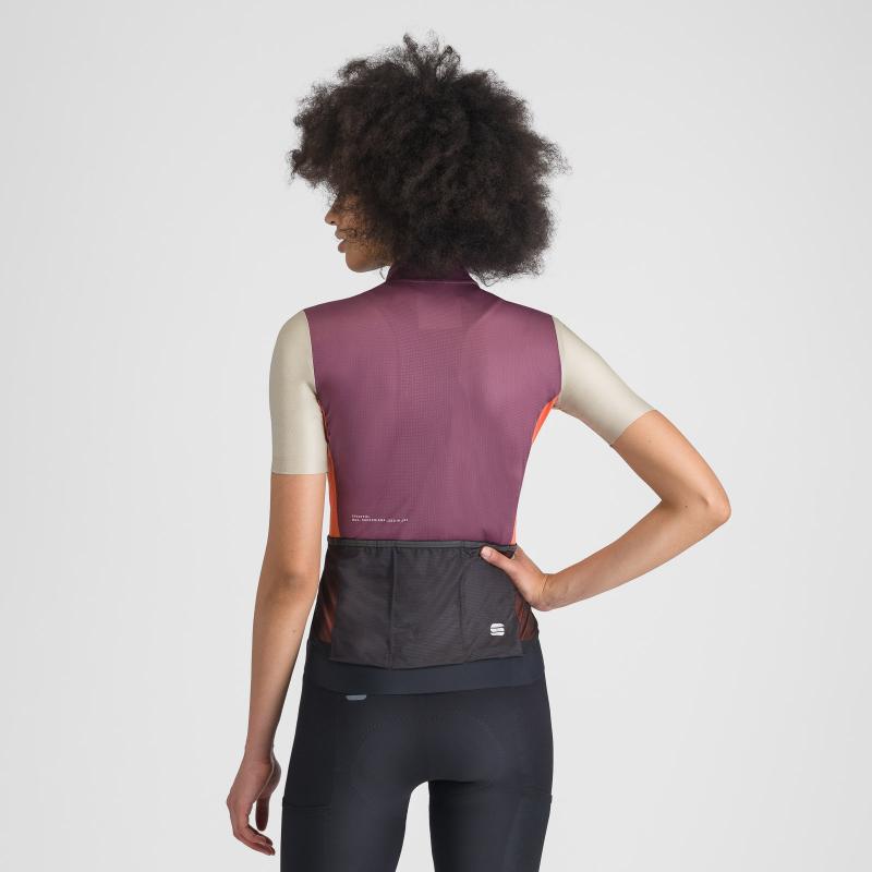 Sportful SUPERGIARA LOGO dámsky dres bordeaux/abbey stone 1
