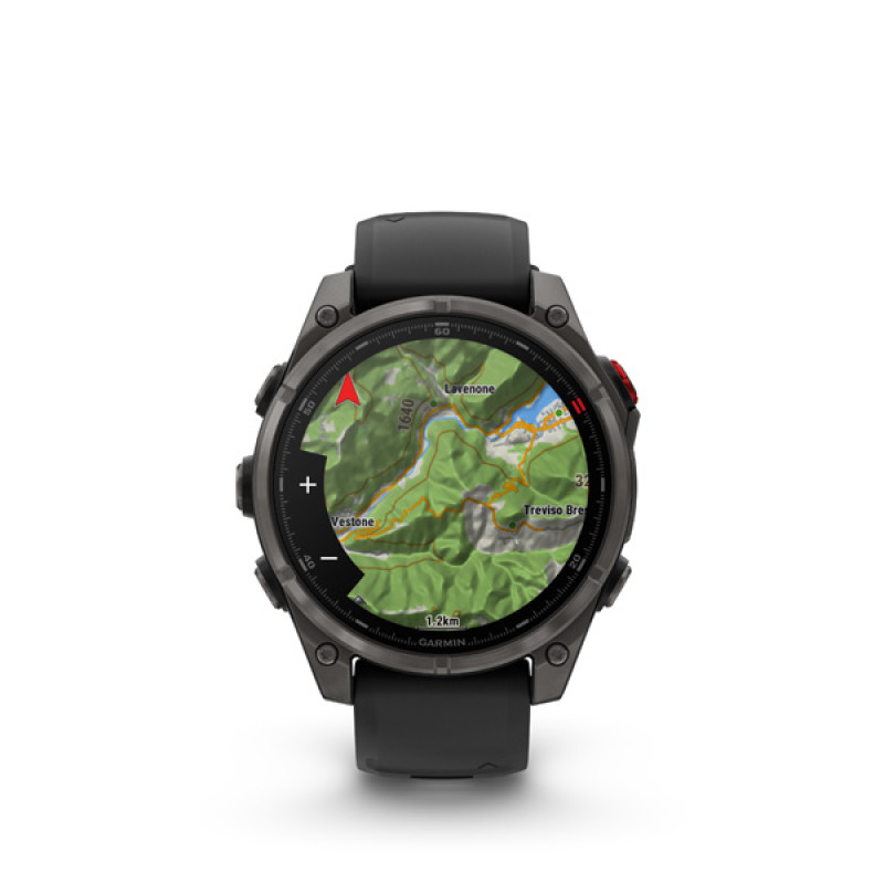 Garmin fenix 8 Pro - 47mm, AMOLED, Sapphire, Carbon Gray DLC Titanium, Black/Pebble Gray 1