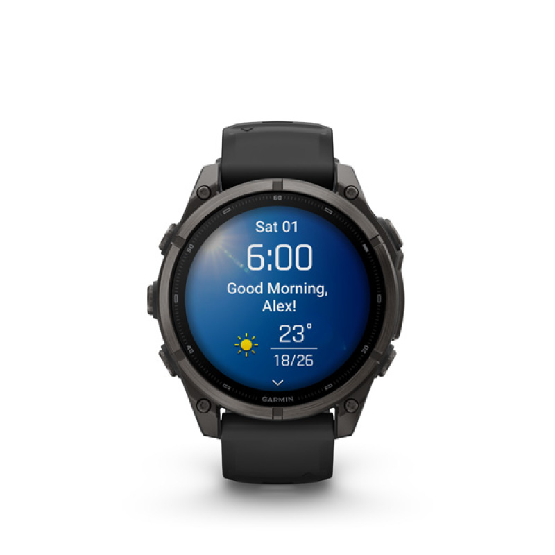 Garmin fenix 9 - 47mm, AMOLED, Sapphire, Carbon Gray DLC Titanium, Black band 3