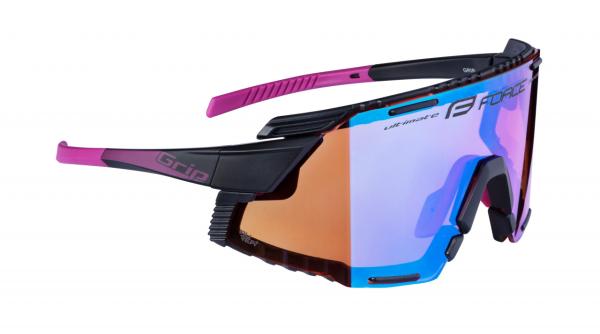 FORCE okuliare GRIP čierno-ružové, fialové kontrastné sklo