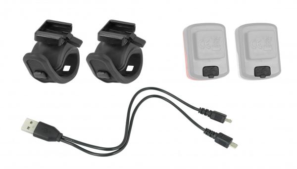 FORCE blikačky sada POINT USB predná + zadná 1