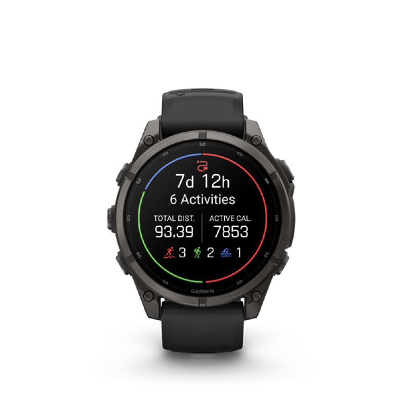 Garmin fenix 9 - 47mm, AMOLED, Sapphire, Carbon Gray DLC Titanium, Black band 2