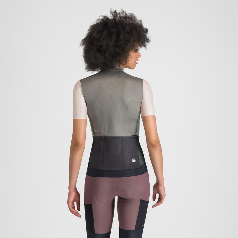 Sportful SUPERGIARA LOGO dámsky dres gun metal/pink 1