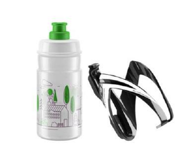 Flaša s košíkom set ELITE CEO zelené logo, 350 ml