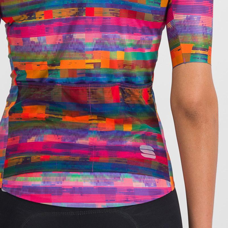 Sportful GLITCH BOMBER dámsky dres multicolor pink 4
