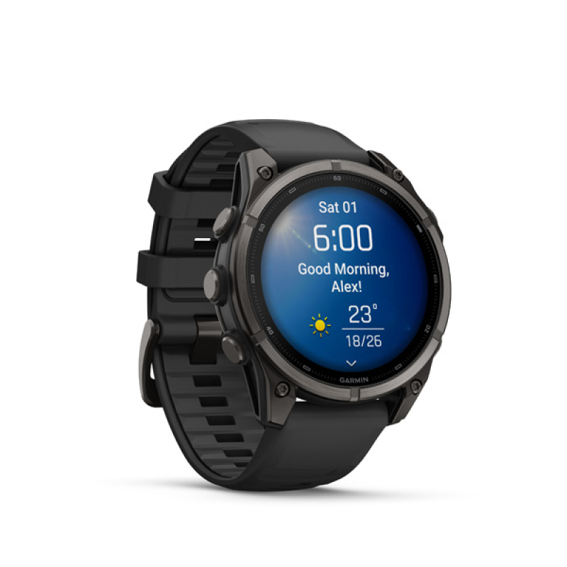 Garmin fenix 9 - 47mm, AMOLED, Sapphire, Carbon Gray DLC Titanium, Black band 6