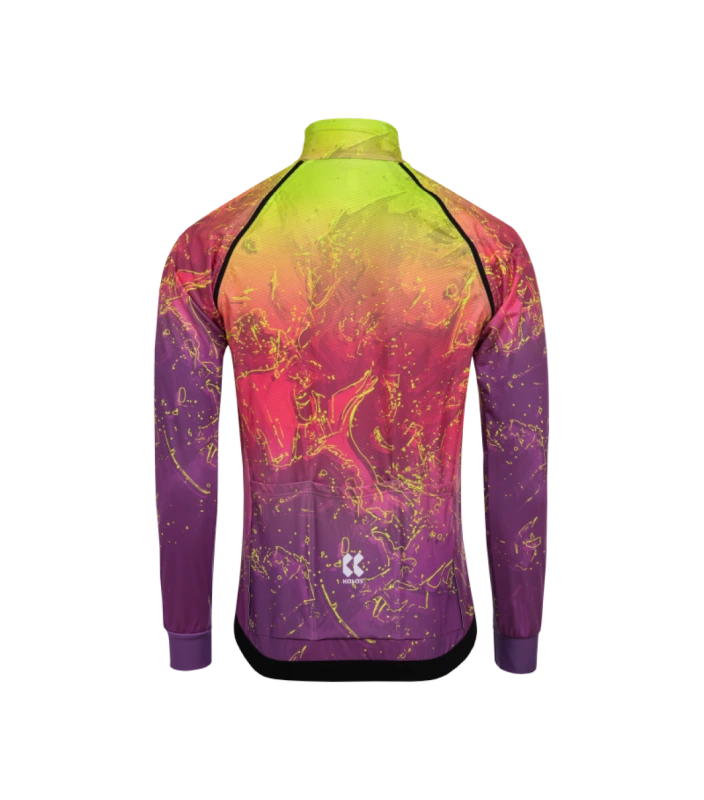 Cyklistická membránová bunda | MOTION Z6 Neon Lava Blend 2