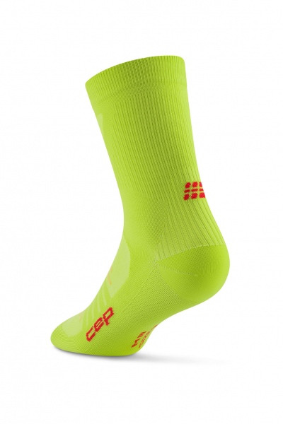 CEP Bežecké vysoké ponožky ULTRALIGHT PRO limetkové 1