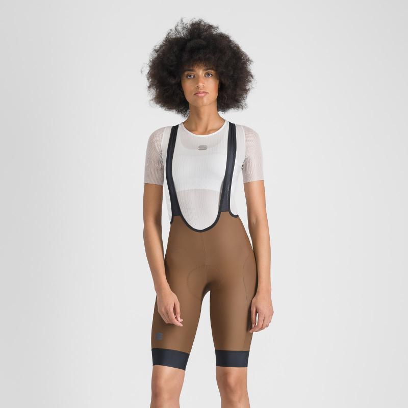 Sportful GIARA 2 dámske kraťasy s trakmi coffee brown