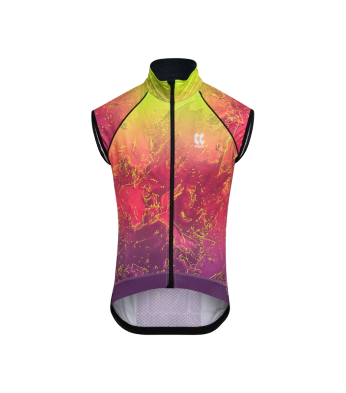 Cyklistická membránová bunda | MOTION Z6 Neon Lava Blend 1