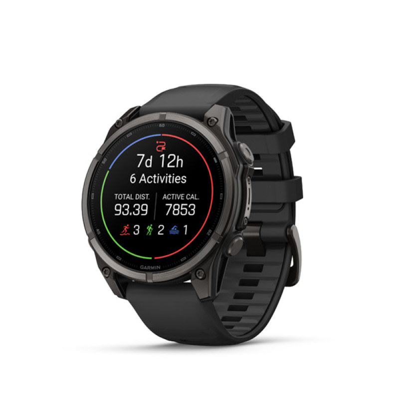 Garmin fenix 9 - 47mm, AMOLED, Sapphire, Carbon Gray DLC Titanium, Black band