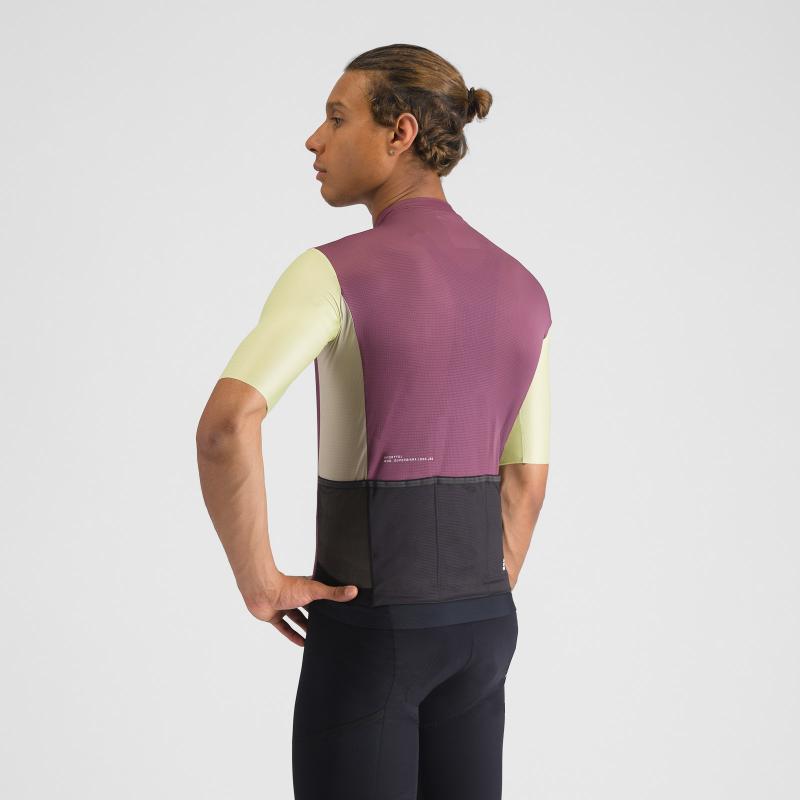 Sportful SUPERGIARA LOGO dres bordo/shadow lime 1