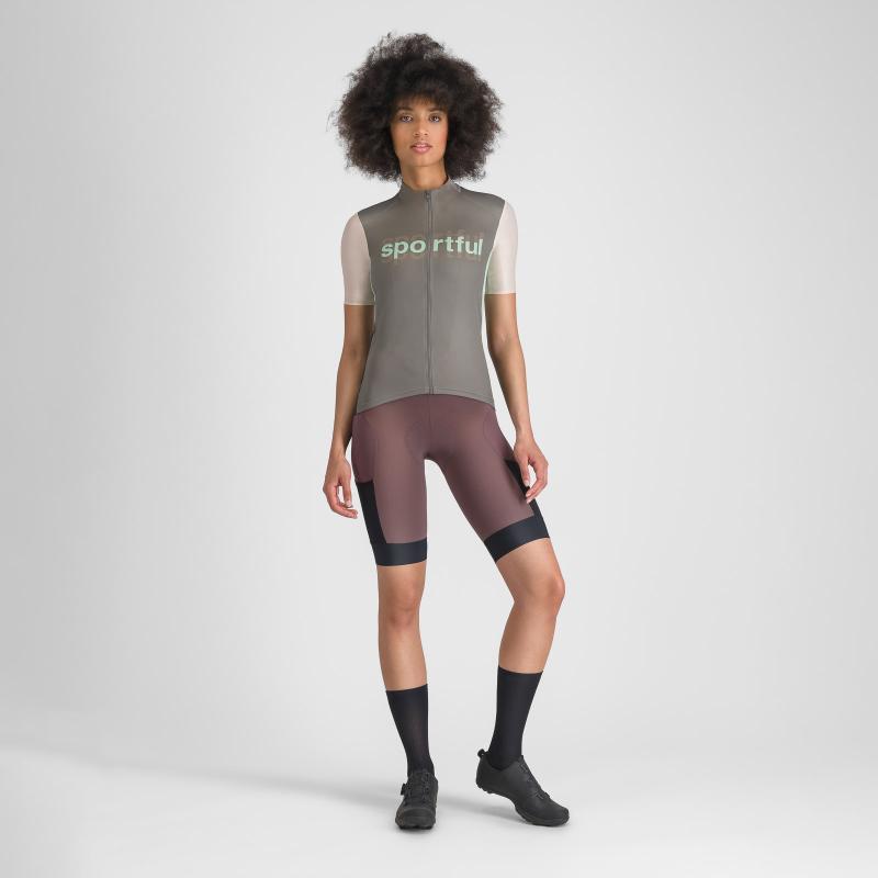 Sportful SUPERGIARA LOGO dámsky dres gun metal/pink 5