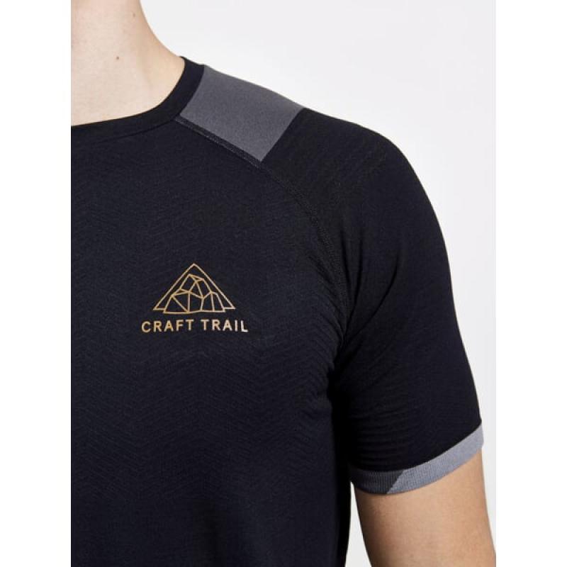 Pánske bežecké tričko CRAFT PRO Trail Fuseknit šedé