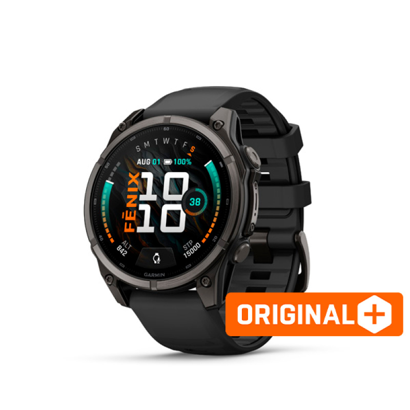 Garmin fenix 9 - 47mm, AMOLED, Sapphire, Carbon Gray DLC Titanium, Black band
