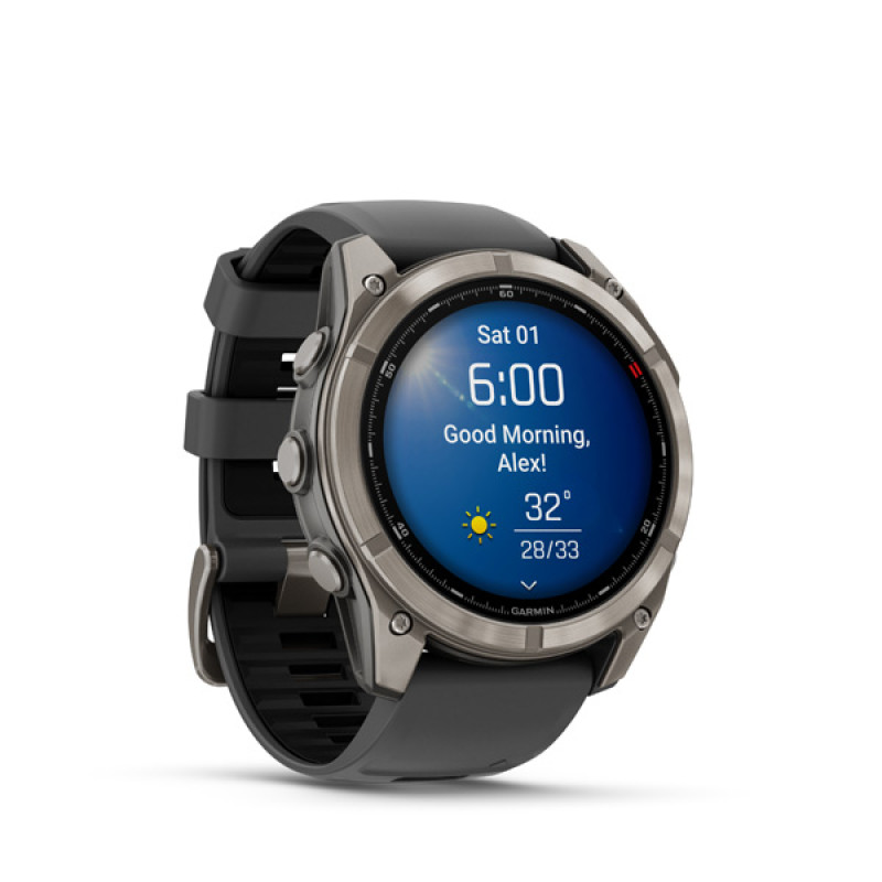 Garmin fenix 8 Pro - 51mm, AMOLED, Sapphire, Carbon Gray DLC Titanium, Black/Pebble Gray 5