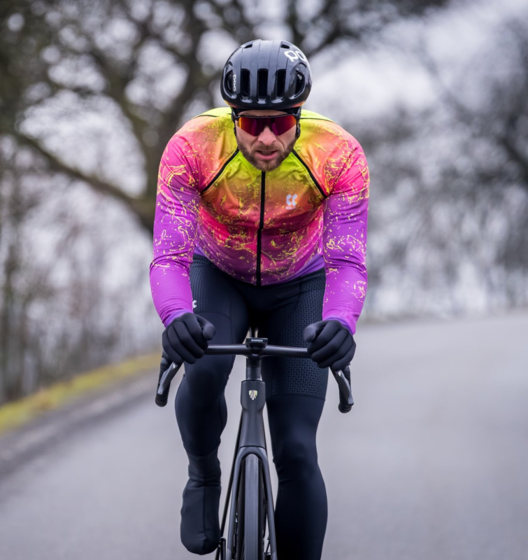 Cyklistická membránová bunda | MOTION Z6 Neon Lava Blend 4