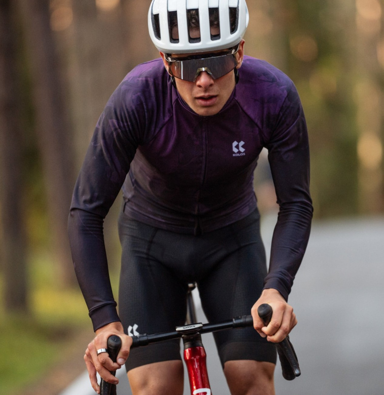 Cyklistický dres KALAS MOTION Z6 dlhý rukáv Plum Purple 2
