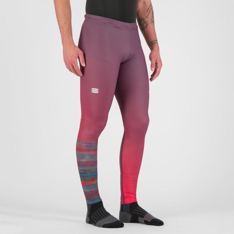 Sportful APEX elasťáky huckleberry/tango red