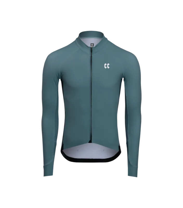 Cyklistický dres KALAS PASSION Z4 | Dres dlhý rukáv TEMPS | Emerald Green